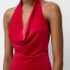 Rochie midi din catifea cu decolteu Rochie midi din catifea cu decolteu