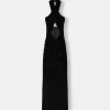 Rochie midi din catifea cu decolteu Rochie midi din catifea cu decolteu