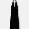 Rochie midi din catifea cu decolteu Rochie midi din catifea cu decolteu