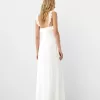 Rochie midi din dantela cu bretele Rochie midi din dantela cu bretele