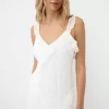 Rochie midi din dantela cu bretele Rochie midi din dantela cu bretele