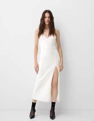 Rochie midi din dantela cu paiete