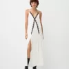 Rochie midi din dantela satinata Rochie midi din dantela satinata