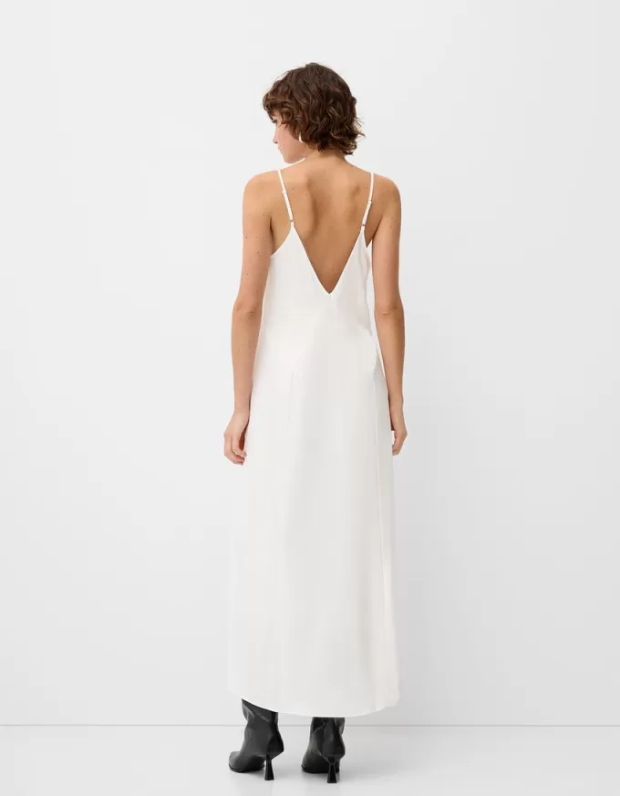 Rochie midi din dantela satinata Rochie midi din dantela satinata