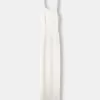 Rochie midi din tricot deschis cu bretele Rochie midi din tricot deschis cu bretele