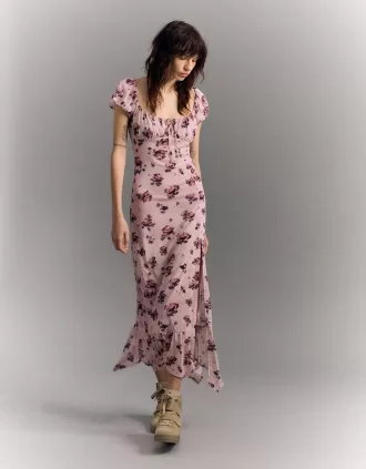 Rochie midi din tul