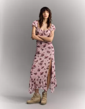 Rochie midi din tul