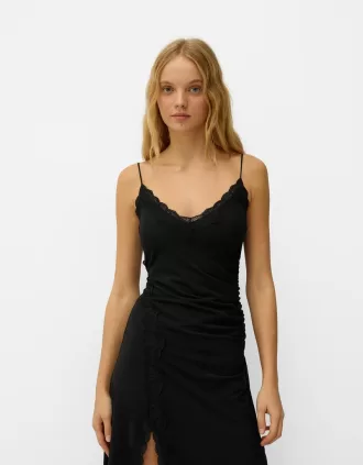 Rochie midi din tul din dantela