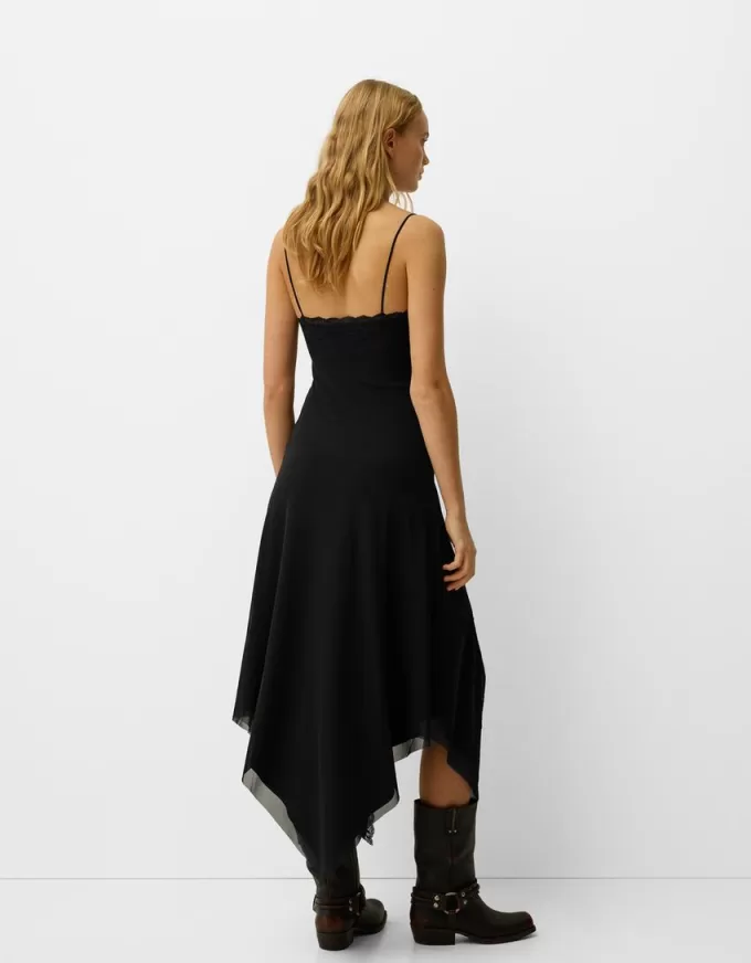 Rochie midi din tul din dantela