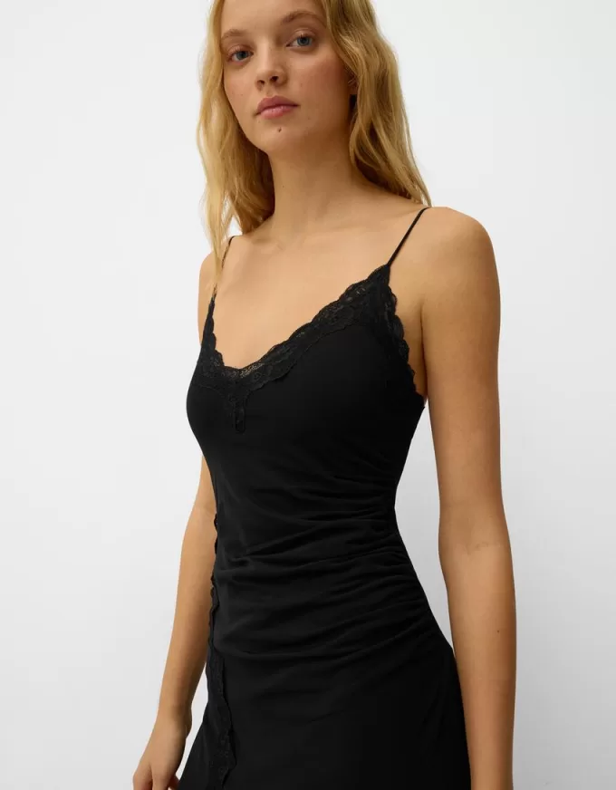 Rochie midi din tul din dantela