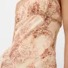 Rochie midi imprimata cu bretele