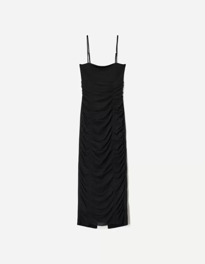 Rochie midi strânsă SERIA BERSHKA