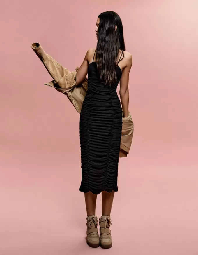Rochie midi strânsă SERIA BERSHKA