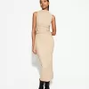 Rochie midi texturată mulat