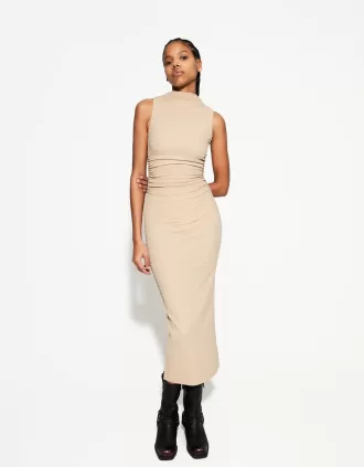 Rochie midi texturată mulat