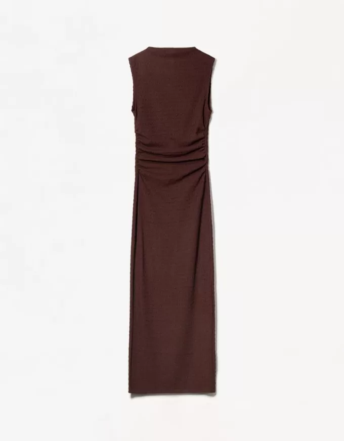 Rochie midi texturată mulat
