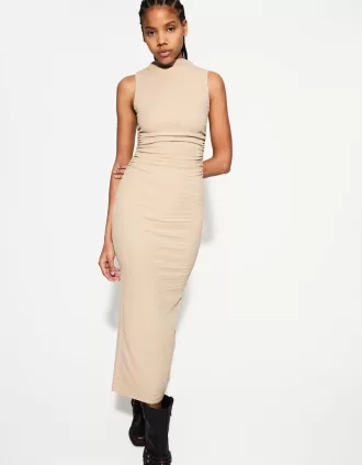Rochie midi texturată mulat
