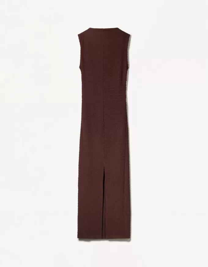 Rochie midi texturată mulat