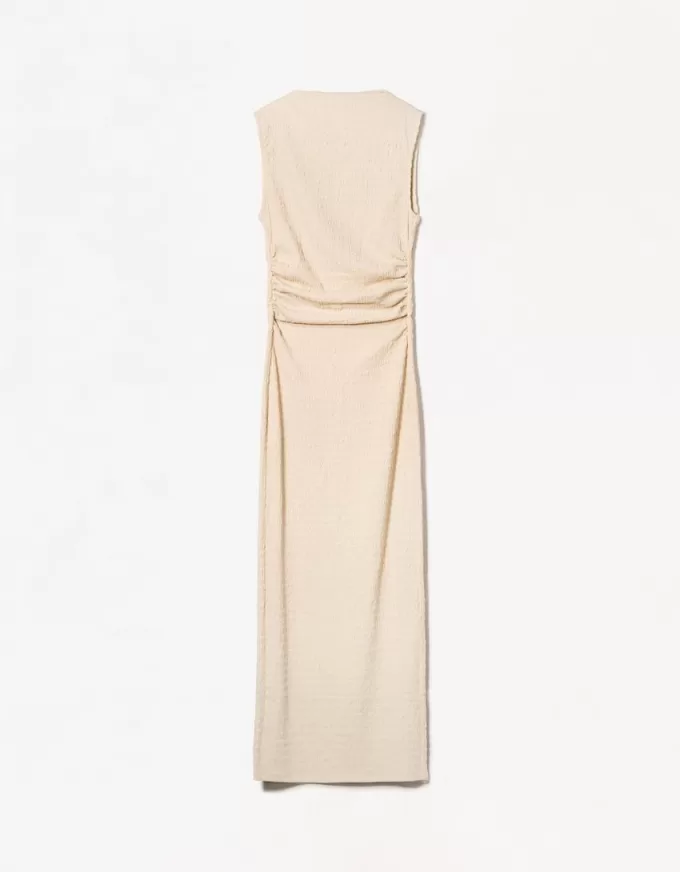 Rochie midi texturată mulat