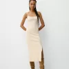 Rochie midi tricotată cu mărgele Rochie midi tricotată cu mărgele