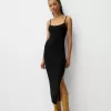 Rochie midi tricotată cu mărgele Rochie midi tricotată cu mărgele