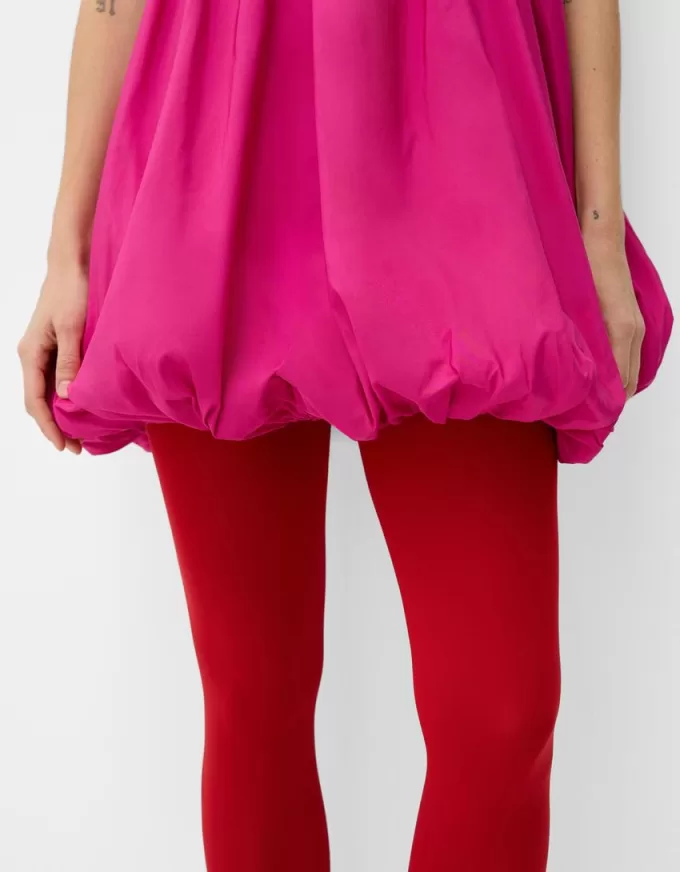 Rochie mini cu bretele cu balon Rochie mini cu bretele cu balon