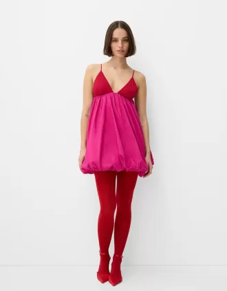 Rochie mini cu bretele cu balon