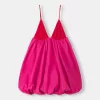 Rochie mini cu bretele cu balon Rochie mini cu bretele cu balon