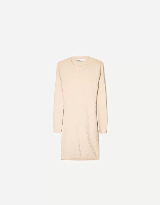 Rochie mini cu carouri texturate Rochie mini cu carouri texturate