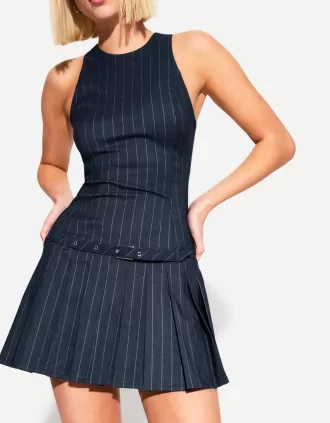 Rochie mini cu curea cravata