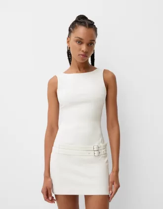 Rochie mini cu curea cu catarame