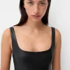Rochie mini cu efect piele Rochie mini cu efect piele