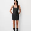 Rochie mini cu efect piele Rochie mini cu efect piele