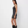 Rochie mini cu efect piele Rochie mini cu efect piele