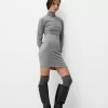Rochie mini cu gat inalt Rochie mini cu gat inalt