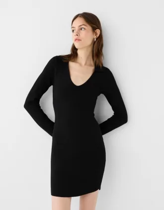 Rochie mini cu guler polo