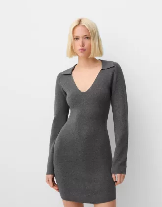 Rochie mini cu guler polo