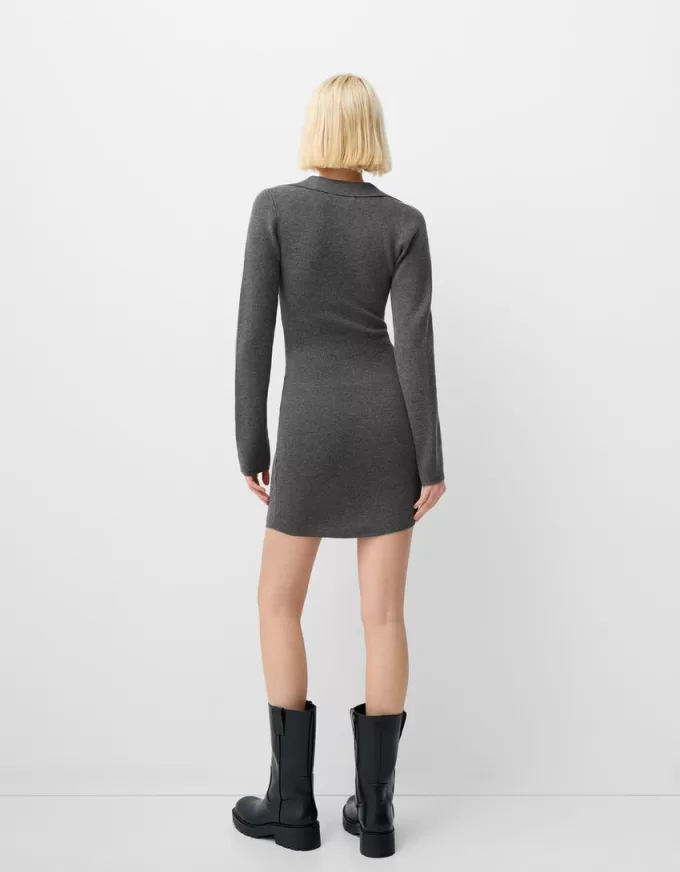 Rochie mini cu guler polo Rochie mini cu guler polo