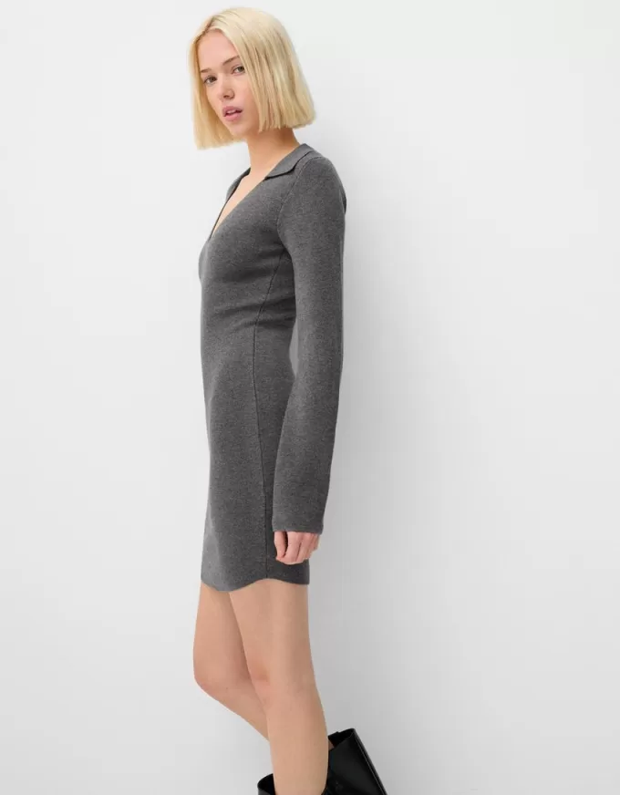 Rochie mini cu guler polo Rochie mini cu guler polo