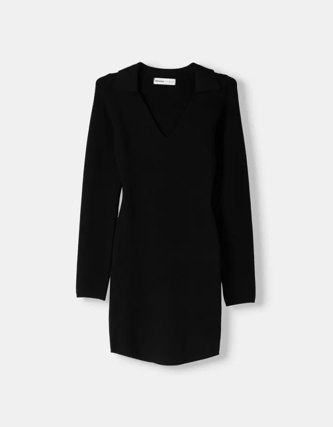 Rochie mini cu guler polo Rochie mini cu guler polo