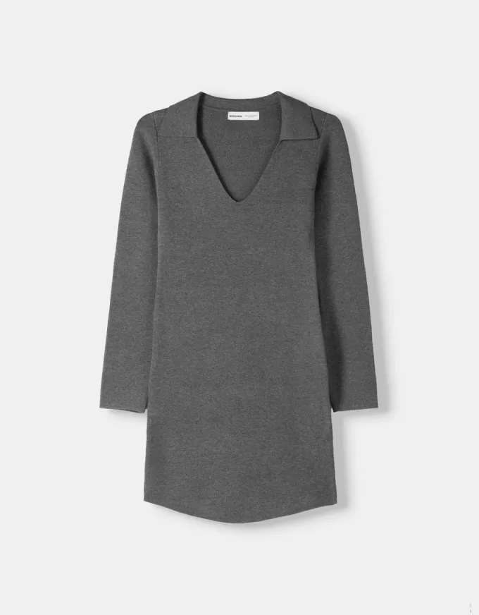 Rochie mini cu guler polo Rochie mini cu guler polo