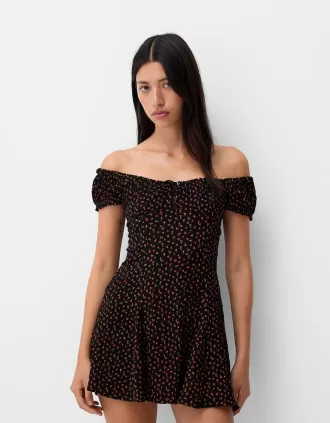 Rochie mini cu imprimeu floral