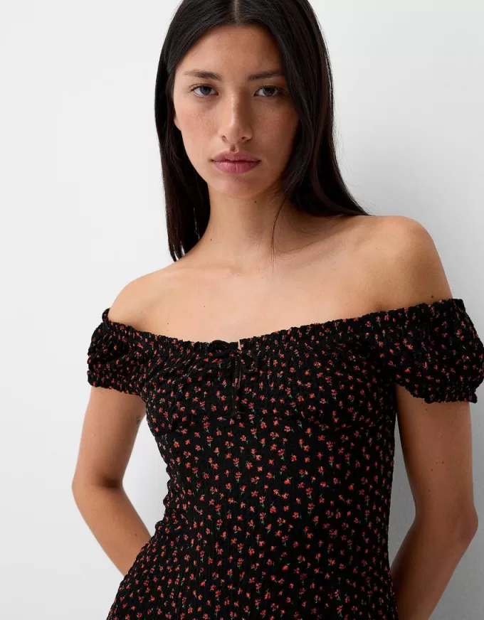 Rochie mini cu imprimeu floral Rochie mini cu imprimeu floral