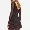 Rochie mini cu maneca lunga imprimata Rochie mini cu maneca lunga imprimata
