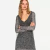 Rochie mini cu maneca lunga imprimata Rochie mini cu maneca lunga imprimata