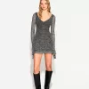 Rochie mini cu maneca lunga imprimata Rochie mini cu maneca lunga imprimata