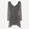 Rochie mini cu maneca lunga imprimata Rochie mini cu maneca lunga imprimata