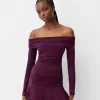 Rochie mini cu maneci lungi cu volane SERIA BERSHKA Rochie mini cu maneci lungi cu volane SERIA BERSHKA