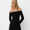 Rochie mini cu maneci lungi cu volane SERIA BERSHKA Rochie mini cu maneci lungi cu volane SERIA BERSHKA