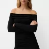 Rochie mini cu maneci lungi cu volane SERIA BERSHKA Rochie mini cu maneci lungi cu volane SERIA BERSHKA